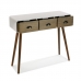 Hall Table with 3 Drawers Versa White Wood MDF and pine 30 x 80,5 x 90 cm