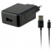 Cargador de Pared + Cable Micro USB KSIX USB 2A Negro