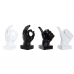 Figurine Décorative DKD Home Decor Blanc Noir Multicouleur Main 14 x 9 x 21 cm (4 Unités)