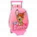 Σχολική Τσάντα 3D με Ρόδες Disney Bambi Ροζ (28 x 10 x 67 cm)