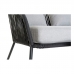 Sohva ja tuolisetti DKD Home Decor MB-179039 Harmaa Puutarha Polyesteri Köysi Alumiini (151,5 x 72 x 70 cm) (4 pcs)