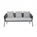 Komplet kauča i stola DKD Home Decor MB-179039 Siva vrt Poliester Uže Aluminij (151,5 x 72 x 70 cm) (4 pcs)