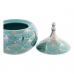 Boîte à bijoux DKD Home Decor Porcelaine Turquoise 14 x 14 x 17 cm