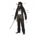 Kostume til voksne Pirat Sort XL (5 Dele) (5 enheder)
