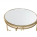 Mesa de apoio DKD Home Decor 56 x 56 x 56 cm Espelho Dourado Metal