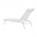 Pludmales guļamkrēsls DKD Home Decor nagibno Bela PVC Aluminij (191 x 58 x 98 cm)