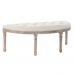 Bench DKD Home Decor Beige Natural Rubber wood Plastic 125 x 43 x 48 cm