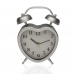 Настольные часы Versa Сердце Серебристый Металл (21 x 15 x 6 cm)