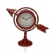 Настольные часы Versa Тёмно Бордовый Полная стрела Металл (23 x 16 x 8 cm)
