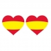 Nálepky Vlajka Španělsko (2 uds) Srdce