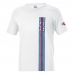 Kortærmet T-shirt Sparco BIG STRIPES Hvid (Størrelse M)