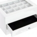 Κουτί-μπιζουτιέρα DKD Home Decor Κρυστάλλινο Λευκό Ξύλο MDF 25 x 19 x 15 cm