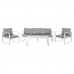 Havesofa DKD Home Decor Grå Aluminium 78 cm 184 x 72 x 78 cm  