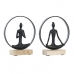 Dekorativ Figur DKD Home Decor 23 x 10 x 27 cm Svart Brun Yoga (2 enheter)