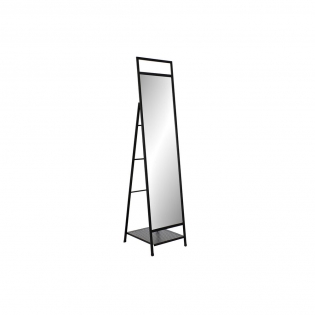 Gespecificeerd Franje Wauw Staande spiegel DKD Home Decor 39 x 40 x 160 cm Spiegel Zwart Metaal Loft |  Koop tegen groothandelsprijs