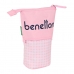 Penalhus Kop Benetton Vichy Pink (8 x 19 x 6 cm)