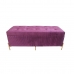 Foot-of-bed Bench DKD Home Decor Golden Purple MDF Wood 115 x 43 x 46 cm