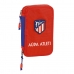 Dubbelt pennfodral Atlético Madrid Röd Marinblå (28 Delar)