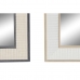Seinäpeili DKD Home Decor 36 x 2 x 95,5 cm Kristalli Ruskea Valkoinen Tumman harmaa polystyreeni (4 Kappaletta)