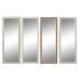 Espelho de parede DKD Home Decor 36 x 2 x 95,5 cm Cristal Castanho Branco Cinzento escuro poliestireno (4 Peças)