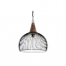 Lampa Sufitowa DKD Home Decor Naturalny Czarny Metal Drewno 50 W 36 x 36 x 40 cm