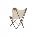 Krzesło ogrodowe DKD Home Decor Must Pruun Puuvill Raud (74 x 65 x 90 cm)