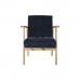 atzveltnes krēsls DKD Home Decor Zils Poliesters Gaiši brūns Ciedra (63 x 68 x 81 cm)