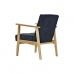 atzveltnes krēsls DKD Home Decor Zils Poliesters Gaiši brūns Ciedra (63 x 68 x 81 cm)