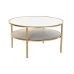 Konferenčný stolík DKD Home Decor Glamour Zlatá Kov Zrkadlo 87 x 87 x 48 cm