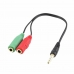 Аудио кабел с жак (3,5 mm) към 2 RCA кабел Ewent EC1640 0,15 m