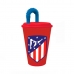 Glas med lock Atlético Madrid Plast