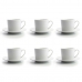 Satz von Kaffeetassen Quid 001442 (12 pcs) Durchsichtig aus Keramik 6 Stücke 220 ml
