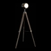 Álló Lámpa DKD Home Decor Fém Fa Ezüst Világos barna Tripod (66 x 66 x 142 cm)