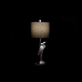 Galda lampa DKD Home Decor Melns Sudrabains Sveķi 60 W 220 V 33 x 33 x 74 cm