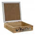 Set ukrasnih kutija DKD Home Decor 8424001775835 Metal Drvo Smeđa Bijela 24 x 24 x 7,5 cm Drvo MDF (2 kom.)