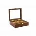 Guarda-Joias DKD Home Decor Castanho Madeira Cristal Madeira MDF 21 x 18 x 8 cm