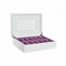 Kutija za nakit DKD Home Decor Satovi 29 x 20 x 9,5 cm Kristal Lila Bijela Drvo MDF