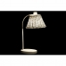 Lampe de bureau DKD Home Decor Métal Blanc osier 220 V 50 W (22 x 28 x 48 cm)
