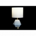 Bordlampe DKD Home Decor Hvit Polyester Metall Keramikk 220 V Gyllen 50 W (20 x 20 x 37 cm)