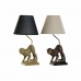 Lampă de masă DKD Home Decor 32,5 x 30 x 60 cm Negru Bej Auriu* Metal Rășină 220 V 50 W (2 Unități)