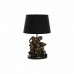 Lampă de masă DKD Home Decor Negru Auriu* Poliester Rășină Maimuță (31 x 31 x 48 cm)