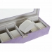 Κουτί-μπιζουτιέρα DKD Home Decor 8424001859894 33 x 11 x 9 cm Κρυστάλλινο Λιλά Πολυουρεθάνιο