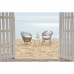 Chaise de jardin DKD Home Decor Blanc Multicouleur Naturel Métal 63 x 70 x 85 cm