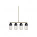 Stropna svjetiljka DKD Home Decor Crna zlatan 220 V 50 W (60 x 11 x 26 cm)