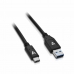Kabel USB A naar USB C V7 V7U3.1AC-1M-BLK-1E   Zwart