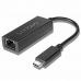 Adapter USB C za Mrežu RJ45 Lenovo 4X90S91831 Crna