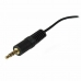 Кабел за удължаване за слушалки с микрофон Startech MU12MF               3,7 m Черен
