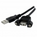 USB Kabelis Startech USBPNLAFAM1          USB A Melns