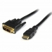 HDMI til DVI-adapter Startech HDDVIMM2M            Svart (2 m)