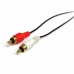 Cablu Audio Jack (3,5 mm) la 2 RCA Startech MU3MMRCA Negru